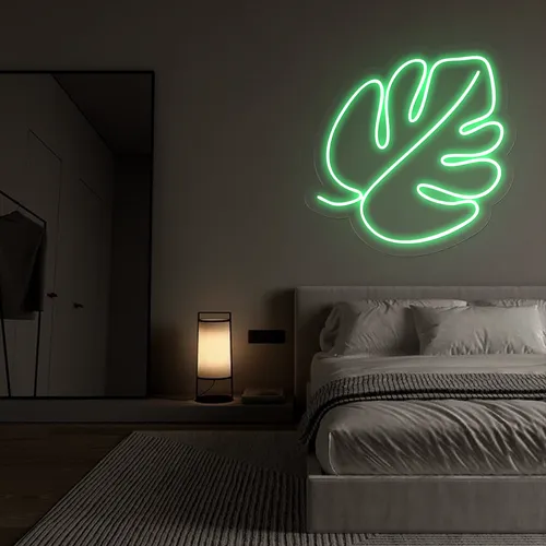 Tropical Monstera Leaf Neon Sign - Neon Signs Now - UK