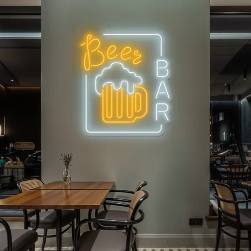 Beer Bar Vertical Neon Sign - Neon Signs Now - UK