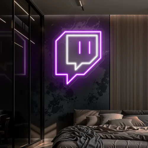 Twitch Logo Wall Neon Sign - Neon Signs Now - UK