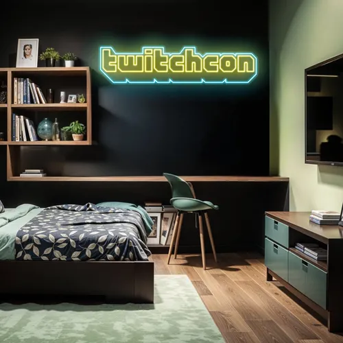 TwitchCon Bedroom Aesthetic Neon Sign - Neon Signs Now - UK