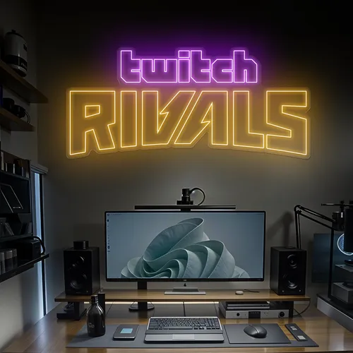 Twitch Rivals Gaming Setup Neon Sign - Neon Signs Now - UK