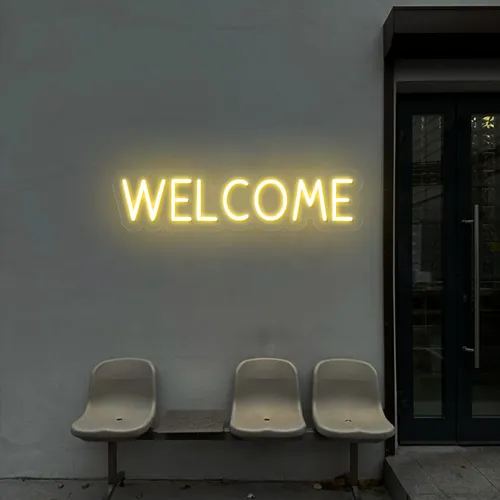 Welcome Block Neon Sign - Neon Signs Now - UK