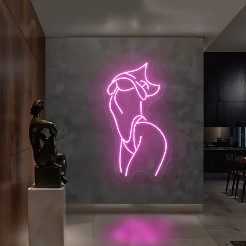 Body Outline Side Pose Neon Sign - Neon Signs Now - UK