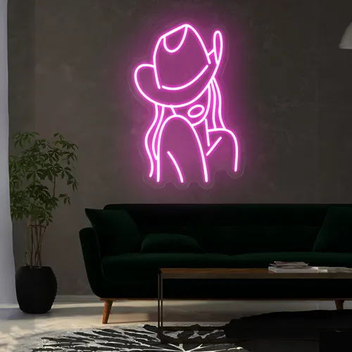 Mini Cowgirl Neon Sign - Neon Signs Now - UK