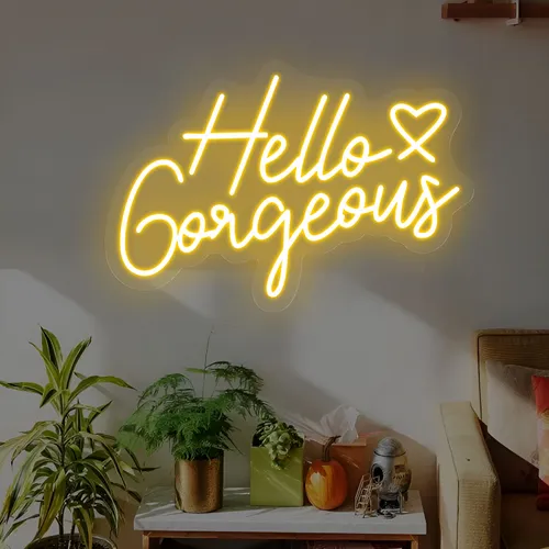 Hello Gorgeous Neon Sign - Neon Signs Now - UK