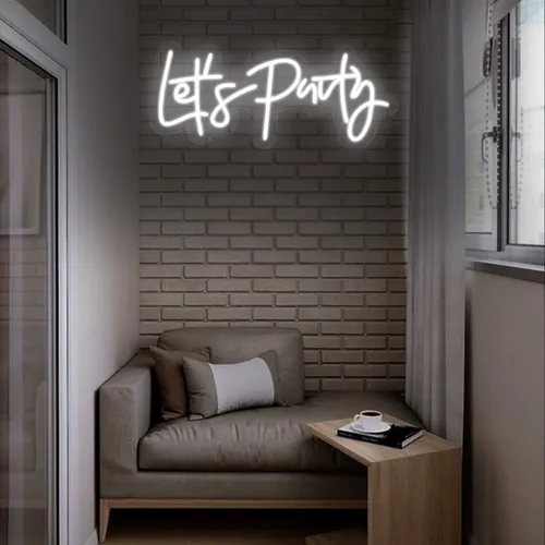 Mini Lets Party Neon sign - Neon Signs Now - UK