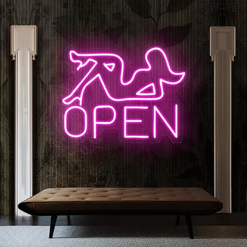 Open With Pin-Up Neon Sign - Neon Signs Now - UK
