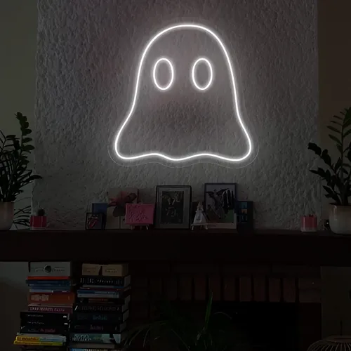 Mini Ghost Neon Sign - Neon Signs Now - UK