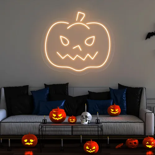 Pumpkin Neon Sign - Neon Signs Now - UK