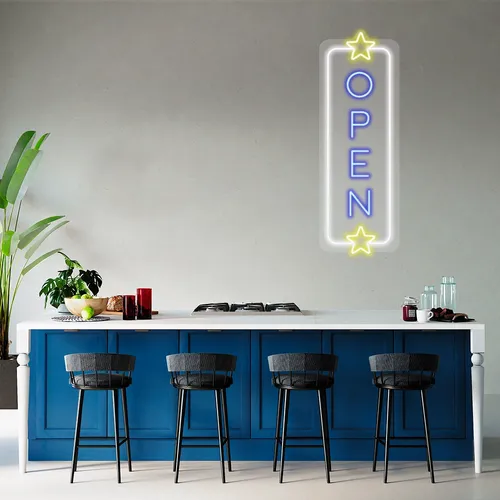 Custom Vertical Neon Open Signs