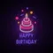 Happy Birthday with Cake Neon Sign - Neon Signs Now - UK