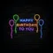 Happy Birthday To You with Balloons Neon Sign - Neon Signs Now - UK