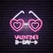 Valentines Day With Heart Sunglasses - Neon Signs Now - UK