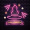 Pink Witch Hat Halloween Neon Sign - Neon Signs Now - UK