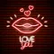Lips with Love You Neon Sign - Neon Signs Now - UK