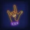 Rock Gesture Neon Sign - Neon Signs Now - UK