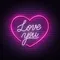 Pink Love You Neon Sign - Neon Signs Now - UK