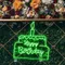 Happy Birthday Text in Big Cake Neon Sign - Neon Signs Now - UK