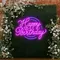 Happy Birthday Purplish Neon Sign - Neon Signs Now - UK