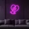 Scribble Dog Heart Neon Sign - Neon Signs Now - UK