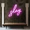 Glowing Slay Pink Neon Sign - Neon Signs Now - UK